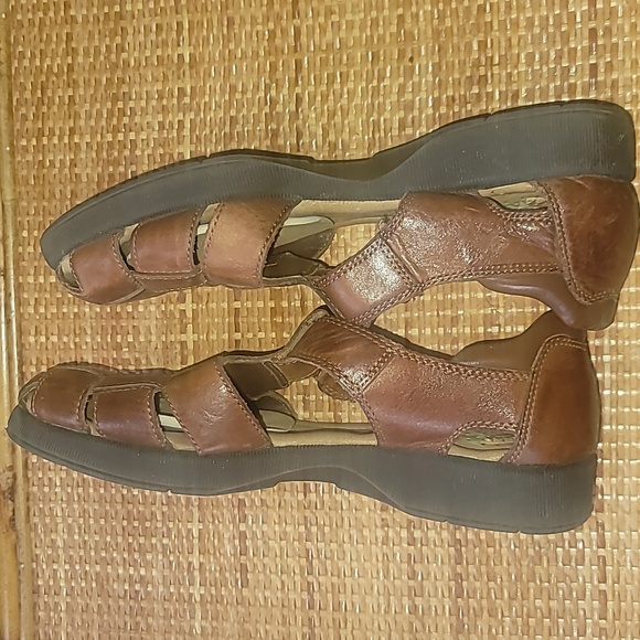 Earth Shoe Gelron 2000 Brown Leather velcro strap - Picture 6 of 8
